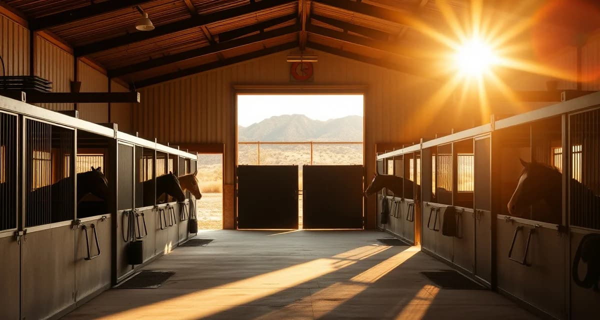 Modern horse barn management software interface organizing stalls and facilities for Albuquerque equine operations