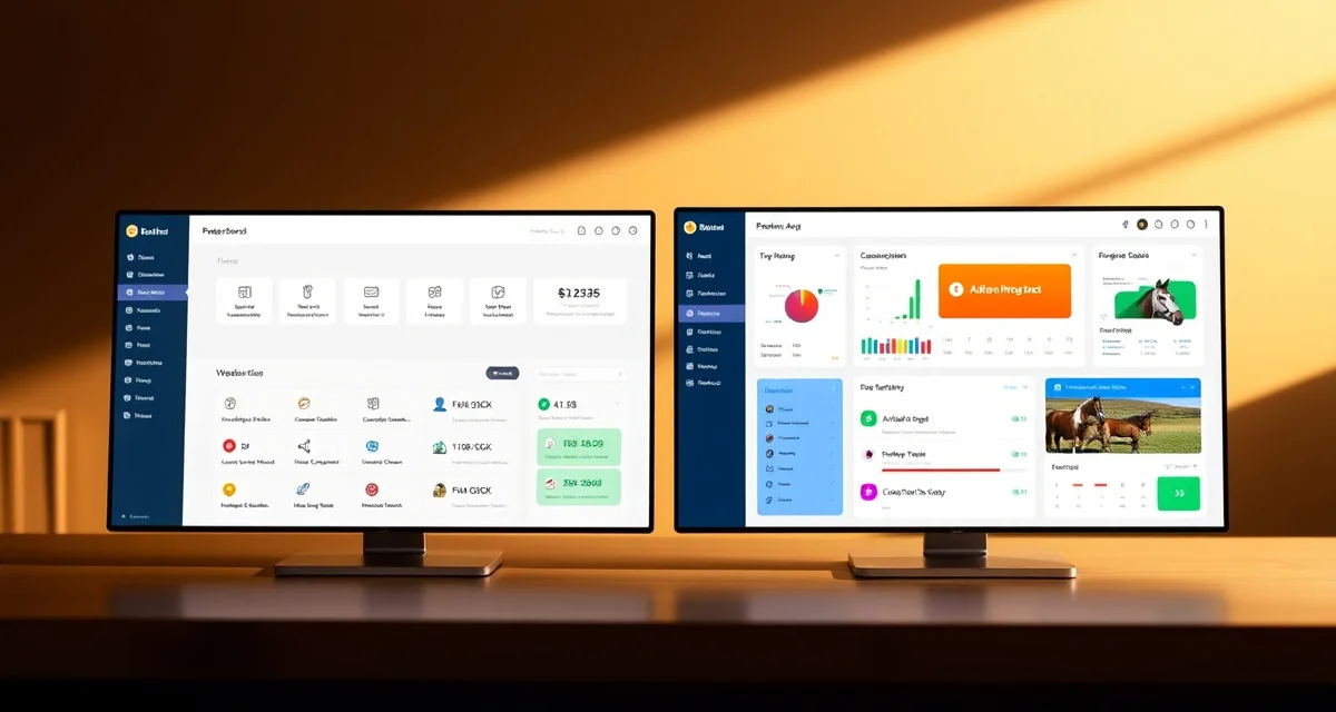 Side-by-side comparison of free versus paid barn management software features and pricing options