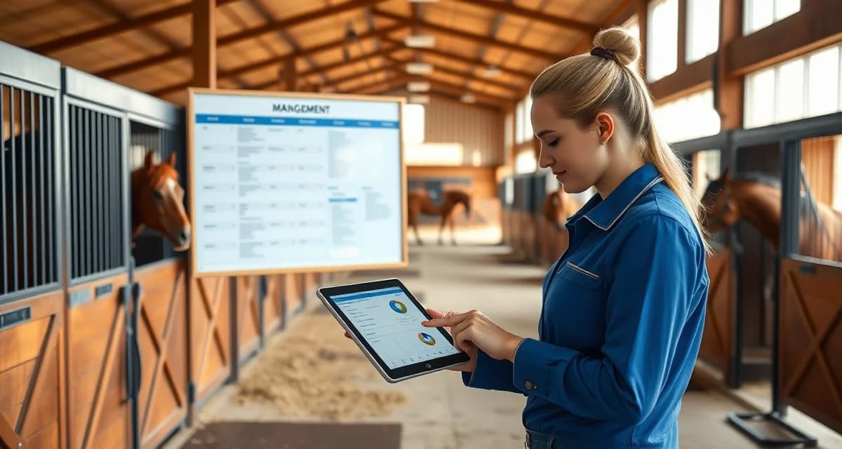 BarnBeacon boarding barn management software helps organize daily operations, schedules, and horse care requirements across multiple client-owned horses in a professional facility