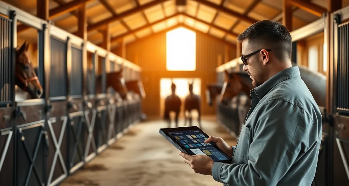 Modern barn management software interface for horse facilities in Charlottesville Virginia, simplifying stable operations and scheduling.