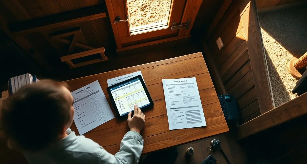 Combined driving barn manager reviewing incident reporting protocols on tablet with event schedules and communication logs