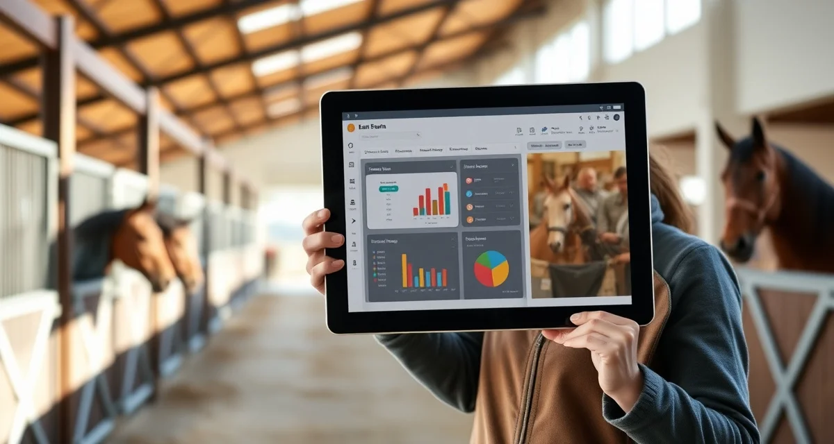 Horse barn management software interface helping Delaware equine facility managers streamline operations and administrative tasks.