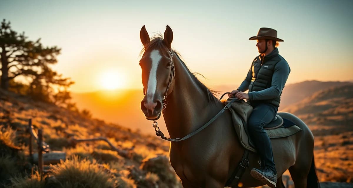 Endurance horse and rider on mountain trail during training, demonstrating the athletic demands of endurance barn management.
