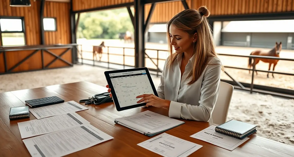 Digital equine show scheduling calendar displaying competition dates, entry deadlines, and health documentation windows for managing show horses.