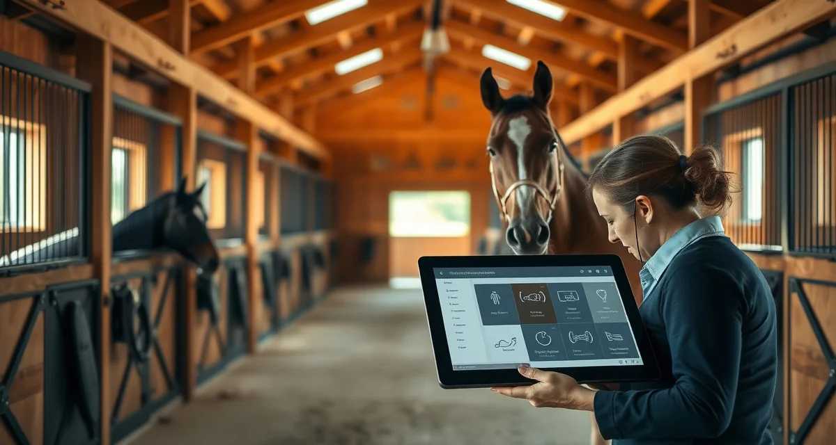 Kentucky horse barn management software interface helping equine facility operators organize daily operations and horse care tasks efficiently