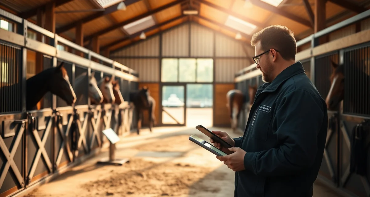 Barn management software interface helping Ocala Florida equestrian facilities organize boarding operations and horse care schedules efficiently.